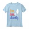 Live Love Charity - Maglietta Filantropo Retrò Felpa per Donatori di Beneficenza - Ideale per Compleanni, Natale e Anniversari