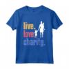 Live Love Charity - Maglietta Filantropo Retrò Felpa per Donatori di Beneficenza - Ideale per Compleanni, Natale e Anniversari
