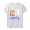 Live Love Charity - Maglietta Filantropo Retrò Felpa per Donatori di Beneficenza - Ideale per Compleanni, Natale e Anniversari