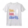 Live Love Charity - Maglietta Filantropo Retrò per Donatori di Beneficenza - Ideale per Compleanni o Natale
