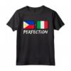 Perfezione Italiana e Filippina - Mix DNA Flag Heritage Maglietta - Regalo di Natale per Chiunque Sia Mezzo Filippino e 1/2 Italiano