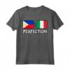 Perfezione Italiana e Filippina - Mix DNA Flag Heritage Maglietta - Regalo di Natale per Chiunque Sia Mezzo Filippino e 1/2 Italiano