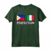 Perfezione Italiana e Filippina - Mix DNA Flag Heritage Maglietta - Regalo di Natale per Chiunque Sia Mezzo Filippino e 1/2 Italiano