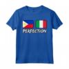 Perfezione Italiana e Filippina - Mix DNA Flag Heritage Maglietta - Regalo di Natale per Chiunque Sia Mezzo Filippino e 1/2 Italiano