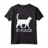 Magliette Uomo Manica Corta Filosofa Di Vita - Sticazzi Maglietta con Scritte Divertenti sui Gatti - Ideale Regalo per Amanti dei Gatti