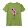 Flamingo Floreale, Fiore Hawaiano, Amore Fenicotteri Maglietta - Design Leggero e Floreale - Ideale per gli Amanti dei Fenicotteri