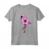 Flamingo Floreale, Fiore Hawaiano, Amore Fenicotteri Maglietta - Design Leggero e Floreale - Ideale per gli Amanti dei Fenicotteri