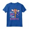 Just A Girl Who Loves Giraffes - Maglietta Regalo di Giraffa - Ideale per Amanti delle Giraffe
