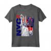 NYC T-shirt New York City - Statue della Libertà con Bandiera USA - I Love New York Tee, Perfetto Regalo per gli Amanti di New York
