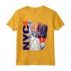 NYC T-shirt New York City - Statue della Libertà con Bandiera USA - I Love New York Tee, Perfetto Regalo per gli Amanti di New York
