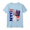 NYC T-shirt New York City - Statue della Libertà con Bandiera USA - I Love New York Tee, Perfetto Regalo per gli Amanti di New York