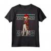 Ugly Christmas Foxhound Americano Natale Maglietta - Regalo Divertente per Amanti dei Cani - Santa Hat Design