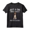 Solo Ragazza Che Ama Cani Foxhound Americano - Maglietta Divertente per Amanti dei Cani - Regalo per Amante dei Cani