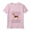 Donna Natale Foxhound americano Maglietta con Collo a V - Regalo di Natale per Orgogliosi Genitori Foxhound - Design Natalizio Unico
