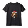 Cane Foxhound Americano Divertente Woofy Natale - Maglietta Collo a V per Amanti dei Cani - Regalo per Mamma o Papà