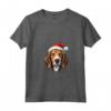Cane Foxhound Americano Divertente Woofy Natale - Maglietta Collo a V per Amanti dei Cani - Regalo per Mamma o Papà