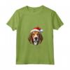 Cane Foxhound Americano Divertente Woofy Natale - Maglietta Collo a V per Amanti dei Cani - Regalo per Mamma o Papà