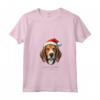Cane Foxhound Americano Divertente Woofy Natale - Maglietta Collo a V per Amanti dei Cani - Regalo per Mamma o Papà