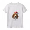 Cane Foxhound Americano Divertente Woofy Natale - Maglietta Collo a V per Amanti dei Cani - Regalo per Mamma o Papà