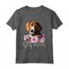 Mamma Floreale American Foxhound - Leggera Maglietta Taglio Classico per Amanti dei Cani - Ideale come Regalo