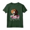 Mamma Floreale American Foxhound - Leggera Maglietta Taglio Classico per Amanti dei Cani - Ideale come Regalo