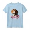 Mamma Floreale American Foxhound - Leggera Maglietta Taglio Classico per Amanti dei Cani - Ideale come Regalo