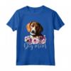 Mamma Floreale American Foxhound - Leggera Maglietta Taglio Classico per Amanti dei Cani - Ideale come Regalo