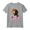Mamma Floreale American Foxhound - Leggera Maglietta Taglio Classico per Amanti dei Cani - Ideale come Regalo