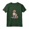 Colorato Americano Foxhound Acquerello Arte Maglietta - Pittura Artistica del Foxhound Americano - Ideale per Amanti dei Cani e dell'Arte