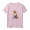 Colorato Americano Foxhound Acquerello Arte Maglietta - Pittura Artistica del Foxhound Americano - Ideale per Amanti dei Cani e dell'Arte