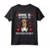Foxhound Americano Cane American Foxhound Con Peluche Maglietta - Design Divertente per Proprietari di American Foxhound - 'Home Is Where My American Foxhound Is'