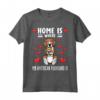 Foxhound Americano Cane American Foxhound Con Peluche Maglietta - Design Divertente per Proprietari di American Foxhound - 'Home Is Where My American Foxhound Is'