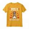 Foxhound Americano Cane American Foxhound Con Peluche Maglietta - Design Divertente per Proprietari di American Foxhound - 'Home Is Where My American Foxhound Is'