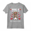 Foxhound Americano Cane American Foxhound Con Peluche Maglietta - Design Divertente per Proprietari di American Foxhound - 'Home Is Where My American Foxhound Is'