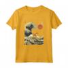 Americano Foxhound Giapponese Kanagawa Wave Divertente Surf Dog Maglietta - Regalo Unico per Amanti dei Cani - Ideale per Natale o Compleanni