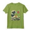 Americano Foxhound Giapponese Kanagawa Wave Divertente Surf Dog Maglietta - Regalo Unico per Amanti dei Cani - Ideale per Natale o Compleanni