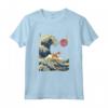 Americano Foxhound Giapponese Kanagawa Wave Divertente Surf Dog Maglietta - Regalo Unico per Amanti dei Cani - Ideale per Natale o Compleanni