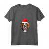 Cucciolo di Babbo Natale con American Foxhound - Maglietta per Amanti dei Cuccioli di Cane - Ideale Regalo di Natale per Proprietari di Foxhound
