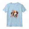 Colorato Americano Foxhound Acquerello Arte Maglietta - Ideale per Appassionati di Cani e Amanti dell'Arte - Acquista Online la Tua Maglietta Foxhound Americana