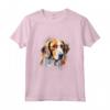 Colorato Americano Foxhound Acquerello Arte Maglietta - Ideale per Appassionati di Cani e Amanti dell'Arte - Acquista Online la Tua Maglietta Foxhound Americana