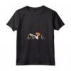 Cane Americano Battito Cardiaco Foxhound - Maglietta con Collo a V per Amanti dei Cani - Abbigliamento Foxhound Inglese