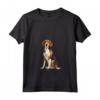 Donna Foxhound americano Maglietta con Collo a V - Design Illustrazione - Ideale per Amanti dei Cani da Caccia