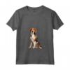 Donna Foxhound americano Maglietta con Collo a V - Design Illustrazione - Ideale per Amanti dei Cani da Caccia