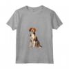 Donna Foxhound americano Maglietta con Collo a V - Design Illustrazione - Ideale per Amanti dei Cani da Caccia