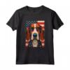 Cane Foxhound Americano 4 Luglio Bandiera Patriottica USA Maglietta - Regalo per Proprietari di Foxhound - Ideale per Festività Americane