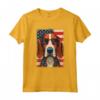 Cane Foxhound Americano 4 Luglio Bandiera Patriottica USA Maglietta - Regalo per Proprietari di Foxhound - Ideale per Festività Americane