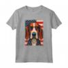 Cane Foxhound Americano 4 Luglio Bandiera Patriottica USA Maglietta - Regalo per Proprietari di Foxhound - Ideale per Festività Americane