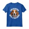 La Vita è Migliore con un Cucciolo di Cane Foxhound Americano - Foxhound Maglietta per Amanti dei Cani - Regalo di Natale o Compleanno