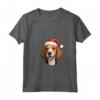 Cane Foxhound americano divertente Woofy Natale - Maglietta con Collo a V per Amanti dei Cani - Regalo Perfetto per Natale