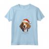 Cane Foxhound americano divertente Woofy Natale - Maglietta con Collo a V per Amanti dei Cani - Regalo Perfetto per Natale